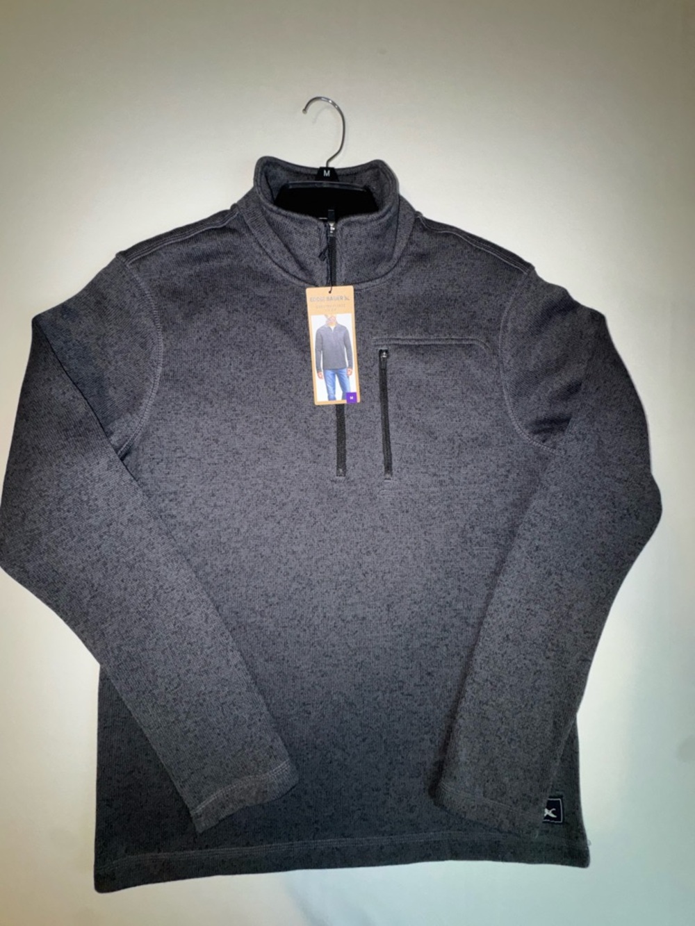Eddie Bauer Men's Fleece
Pullover Sweater Gray Charcoal M‎ 1/4 Zip Athleisure